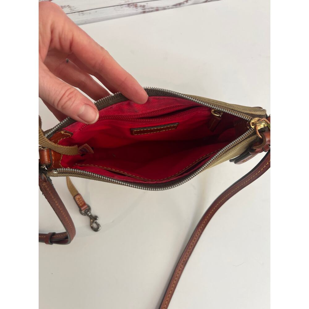 Dooney & Bourke Canvas Crossbody Pouchette Kahki - Picture 9 of 15